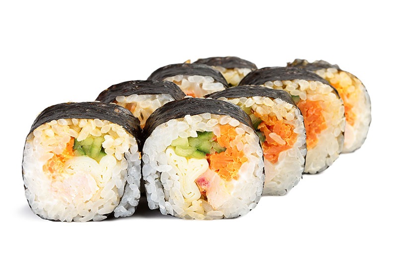Корейский ролл кимпаб с курицей